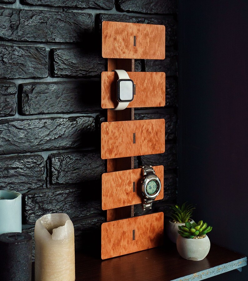 Watch Holder Wood for Wall Watch Display Case Wall Wood Etsy