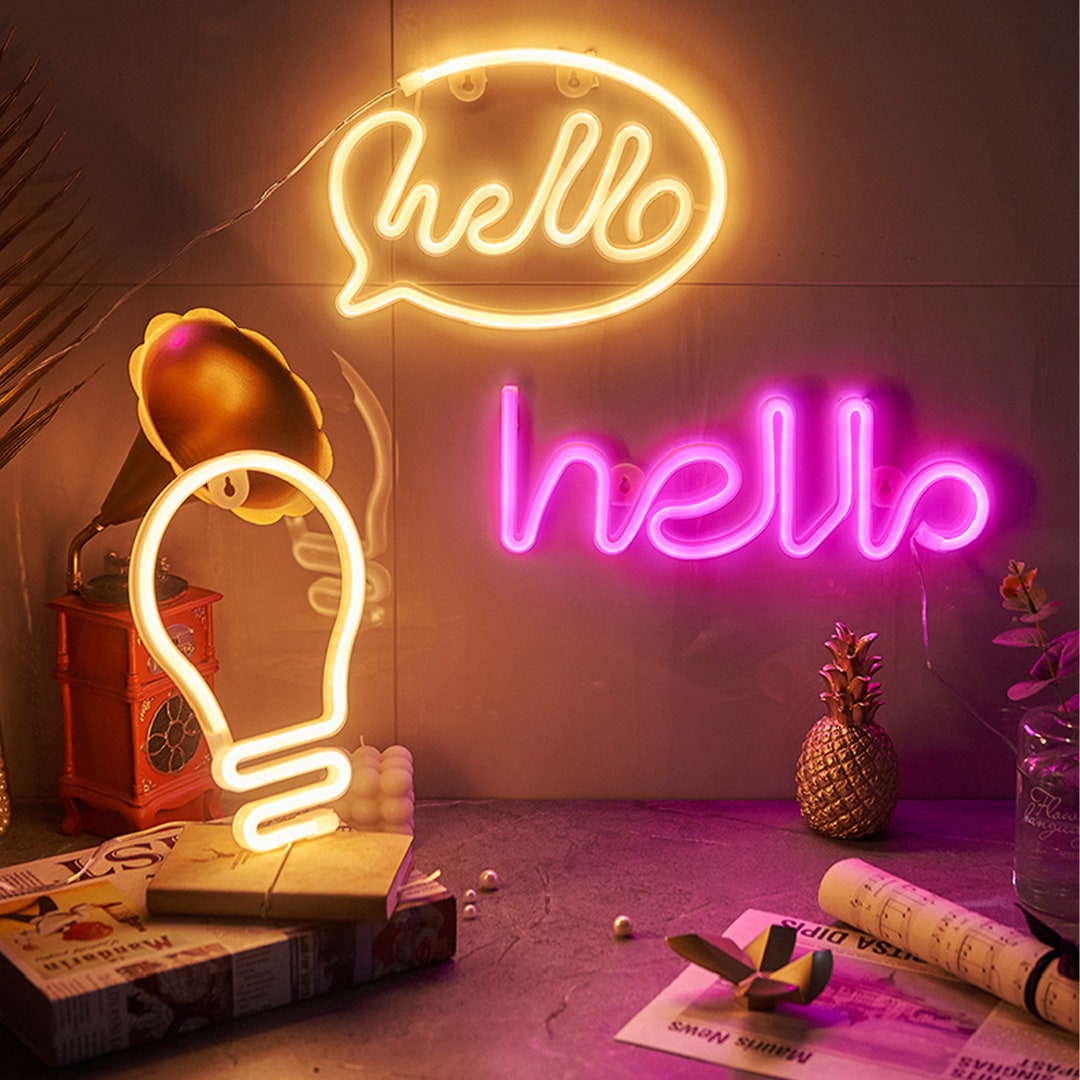 Creative LED Neon Wall Lights Stylish and Modern Decor for Etsy