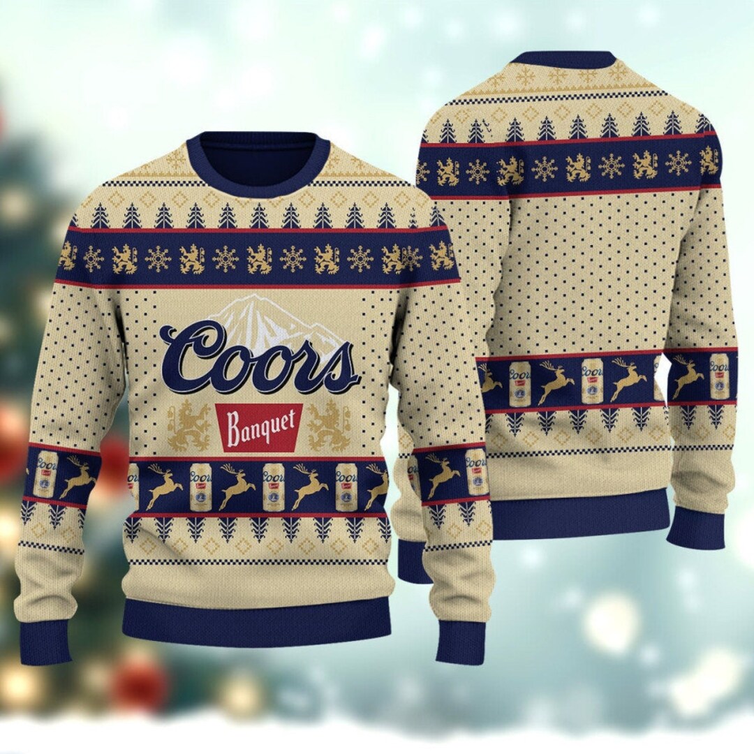 Coors Banquet Ugly Christmas Sweater Beer Winter Xmas Etsy