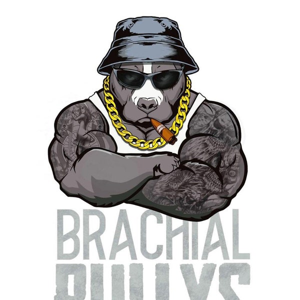 Brachial Bullys Heckscheibenaufkleber Muscle Bully / Pit Bull