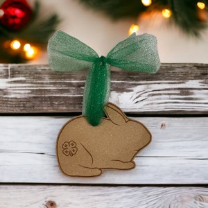 4H/FFA Rabbit Ornament | 4-H Logo Ornament | 4-H Ornament | 4-H Logo Ornament | 4H Ornament | 4H Gift | 4-H Christmas | FFA Ornament