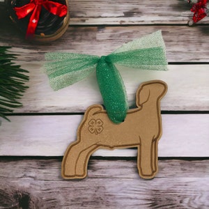 4H/FFA Goat Christmas Ornament | 4-H Logo Ornament | 4-H Ornament | 4-H Logo Ornament | 4H Ornament | 4H Gift | 4-H Christmas | FFA Ornament