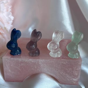Crystal Rabbit Carving | Crystal Bunny Animal Carving Healing Chakra Witchy Gift