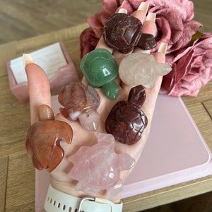 Crystal Turtles | Crystal Animal Carving Healing Chakra Witchy Gift