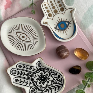 Hamsa Hand Decor Plate | Long Hamsa Hand Decor Plate | Long