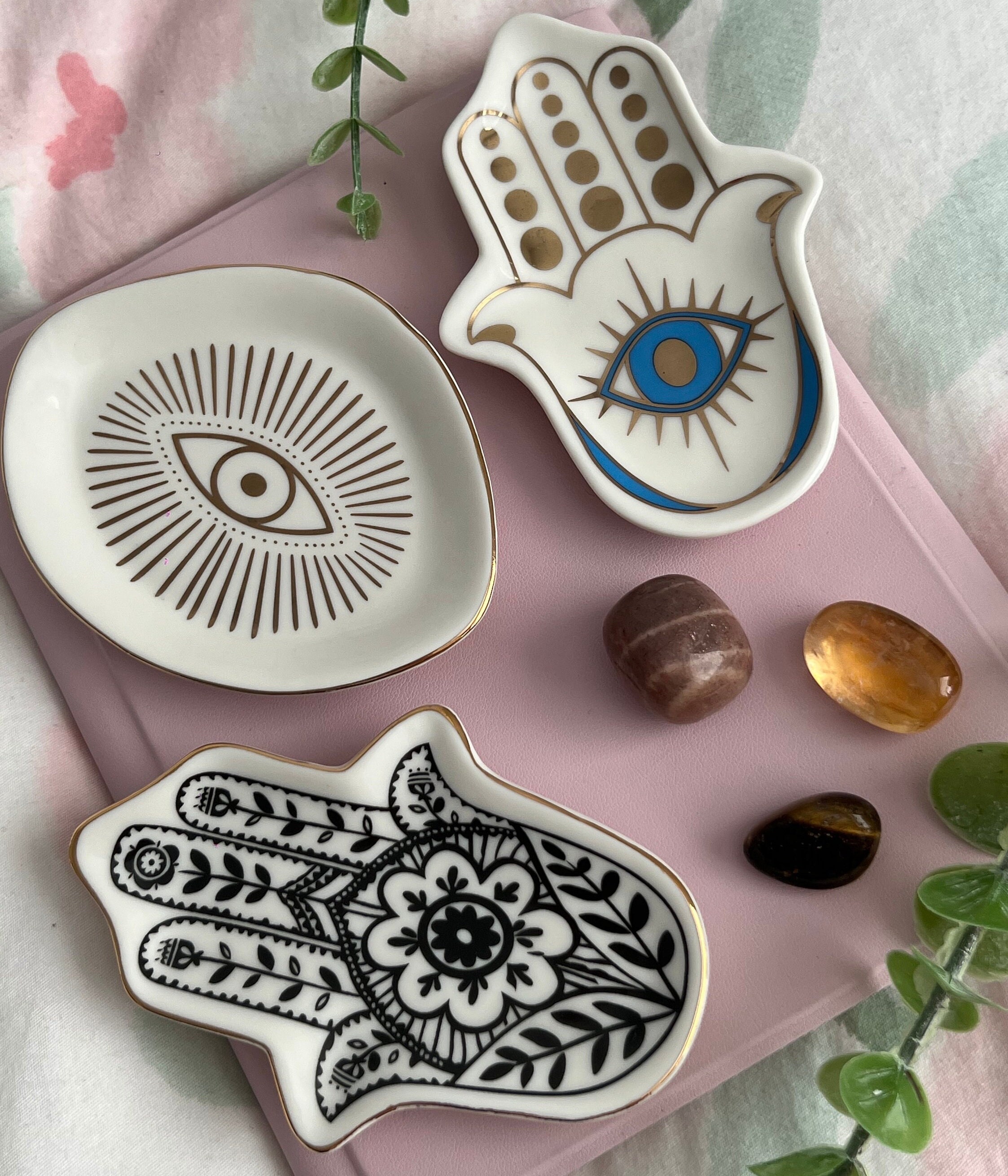 Hamsa Hand Decor Plate Hamsa Hand Decor Plate