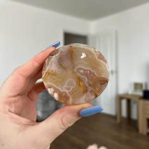 Flower Agate Bowl | Crystal Carving Home Decor Trinket Dish Healing Chakra Witchy Gift