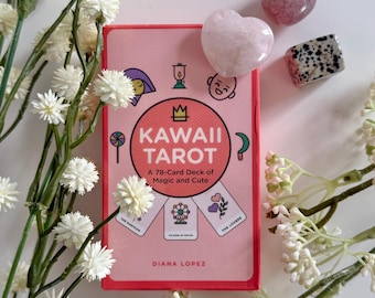 Jeu de cartes de tarot kawaii | Cadeau spirituel de sorcière d'orientation d'Oracle Cards