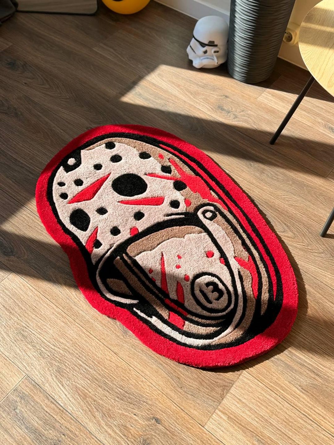 Horror Tuft Rug Custom Tufted Rugs Friday the 13th Horror Rug Jason Mask Rug Rugs for ...