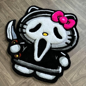 3D Puffy custom rug Kitty rugs Tufted rug Fully rugs scream rugs halloween rug hand tufted rug Custom rug your design rugs for bedroom