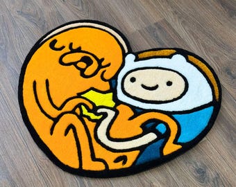 Anime Style Rug.Rugs for bedroom aesthetic.Cute rug.Cool rug.Handmade Tufted Cartoon Rug.Adventure Style.Jake rug.Hypebeast rugs.Y2k rugs