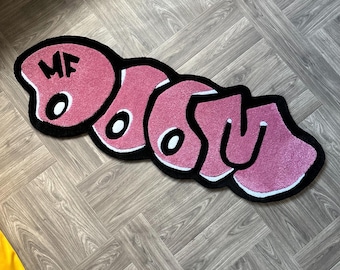MF Doom Rug Custom Rug Cd rug Rap Rug Doom rug Tufted Rug Custom carpet rug Living Room rug Rugs for bedroom aesthetic Hypebeast rug