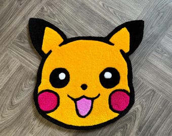 ハンドタフテッドアニメラグカスタムタフテッドラグ。かわいいラグ。クールなラグ。子供用ラグ。ラグタフティング。寝室用ラグ。デザイナーラグ。任天堂ラグ。タフテッド