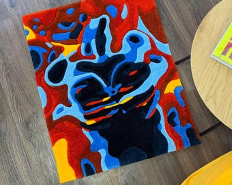 Body art rug | Lovely style rugs | Termal body art | Custom Rugs | tufted rug | Tafting Body art | Modern Acrylic Tufted Rug | Unique rug