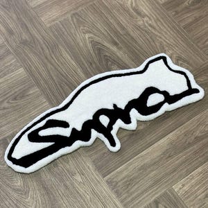 Custom Rug Tufted Rugs for bedroom aesthetic Gifts for him Car rugs Logo rug Toyota supra rug Man cave decor Garage decor Hotwheels rug jdm