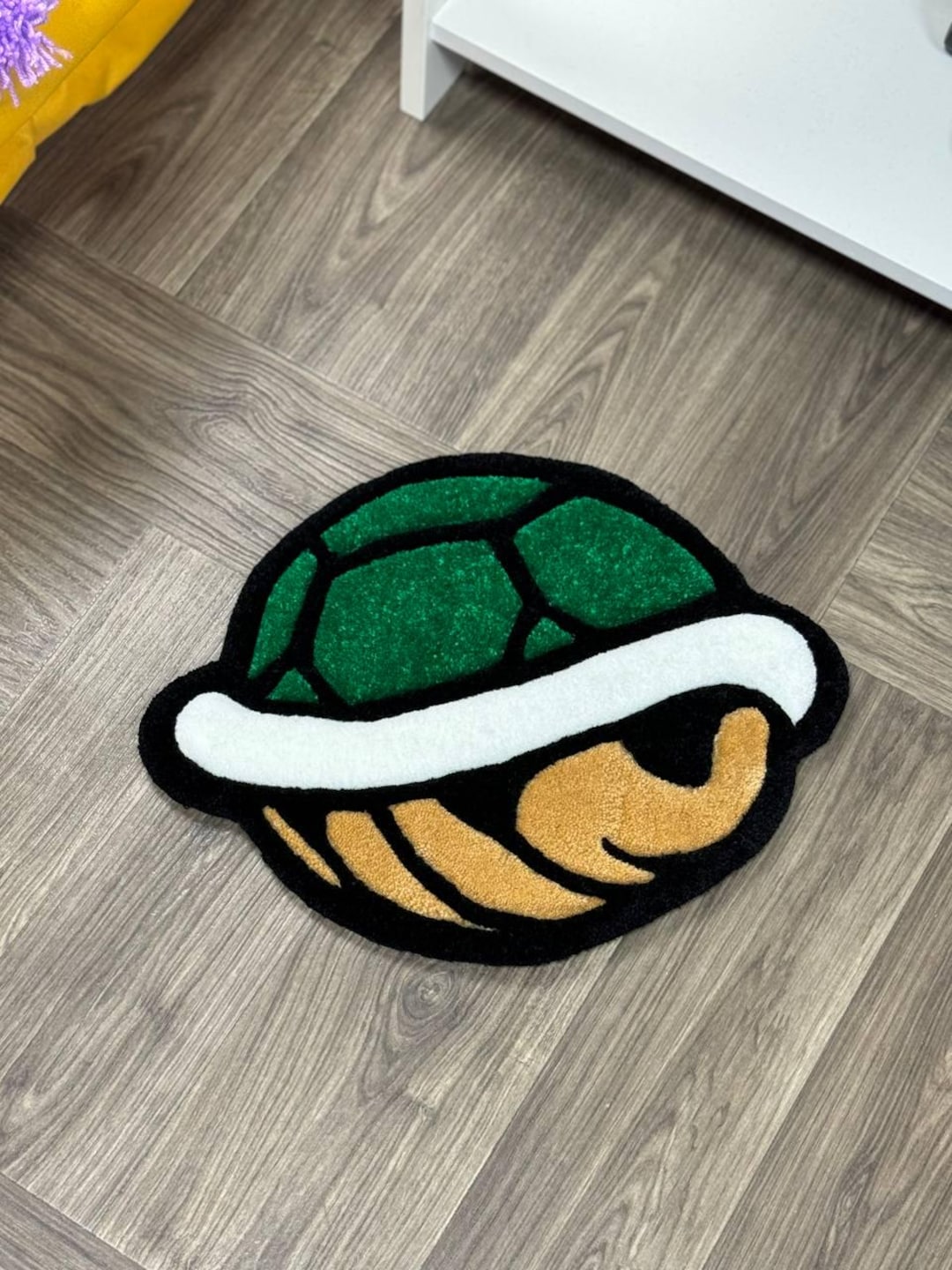 Handmade Green Shell Tufted Rug: Gamer Room Decor - Etsy