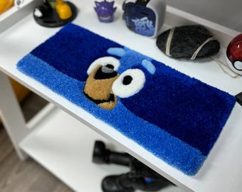 Bluey Keyboard Rug: Tufted Kids Desk Mat, Custom Desk Decor