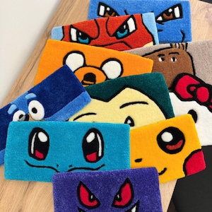 Keyboard tufted rugs Anime Keyboard rug Custom Keyboard Rugs Anime & Cartoon Gaming Desk Mat Tufted Handmade Rug Cute Kawaii Decor Kid rug
