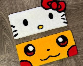 Keyboard rug  Keyboard Anime hand tufted rug Custom rug Fluffy Rug keyboard mat unique rug desk rug keyboard rest Cool rug cute rug cat rug