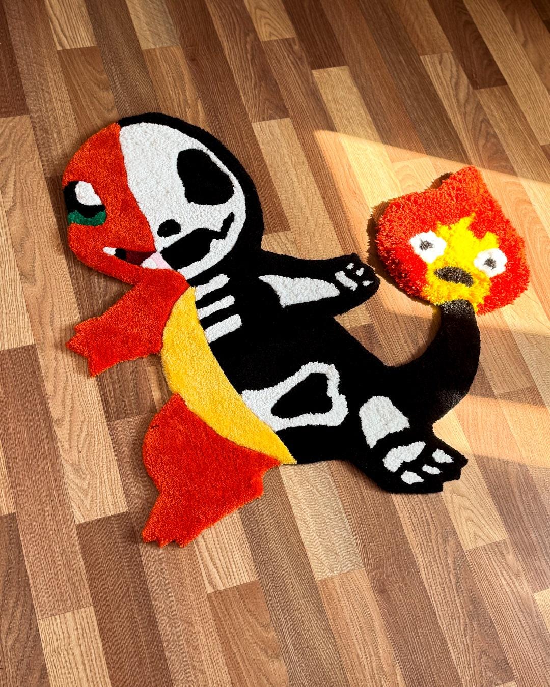 Skeleton Pokemon Rug Custom 3D Skeleton Anime Rug Cute Rug Tufted Rug Handmade Rug Cool Rugs ...