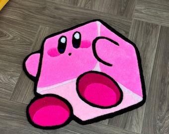 Custom rugs Anime Tufted rug.cartoon character rug.Rugs for bedroom aesthetic.hypebeast rug Hand tufted rug.kirby y2k tapis.Gamer rug.Kawaii