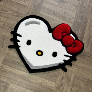 Tappeto personalizzato soffice in 3D. Tappeto a forma di gattino. Tappeto trapuntato. Tappeti per l'estetica della camera da letto. Tappeto carino. Tappeto trapuntato a mano. Tappeto fantastico. Tappeto anime. Tappeto per bambini. Zerbino personalizzato.
