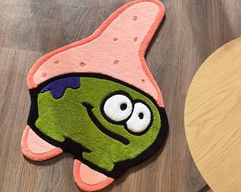 Funny rug.3D fluffy custom rug.Tufted rug.Rugs for bedroom aesthetic.Cute rug.Hand tufted rug.Cool rug.Anime rug.handmade rug.