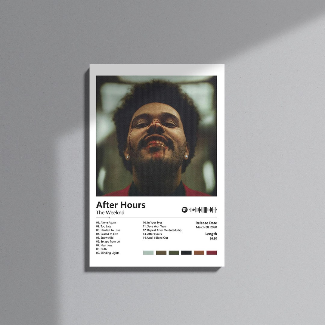 The Weeknd Poster, After Hours Album Poster, the Weeknd Merch