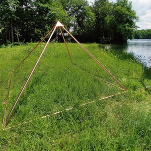 Handmade Copper Heavy Duty Giza Meditation Pyramid 8 Feet Base with 5 corner connectors and 8 main pipes