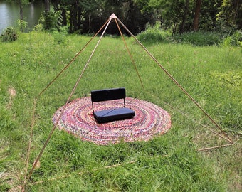 Handmade Copper Lite Duty Giza Meditation Pyramid 6 Feet Base with 5 corner connectors and 8 main pipes