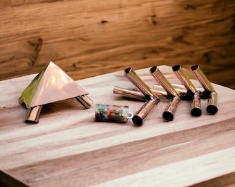 Giza 8 MM Copper Meditation pyramid Kit Without copper main pipes with Crystal filling Optional