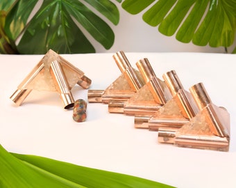 Giza M type 1/2 Inch Copper Orgonite Meditation pyramid Kit Without copper main pipes with Crystal filling Optional