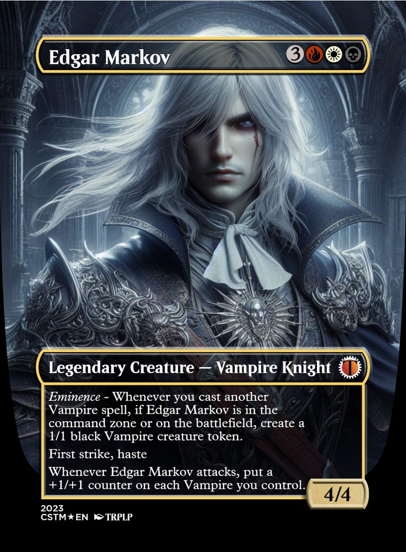 Mtg custom proxy edgar markov custom card etsy