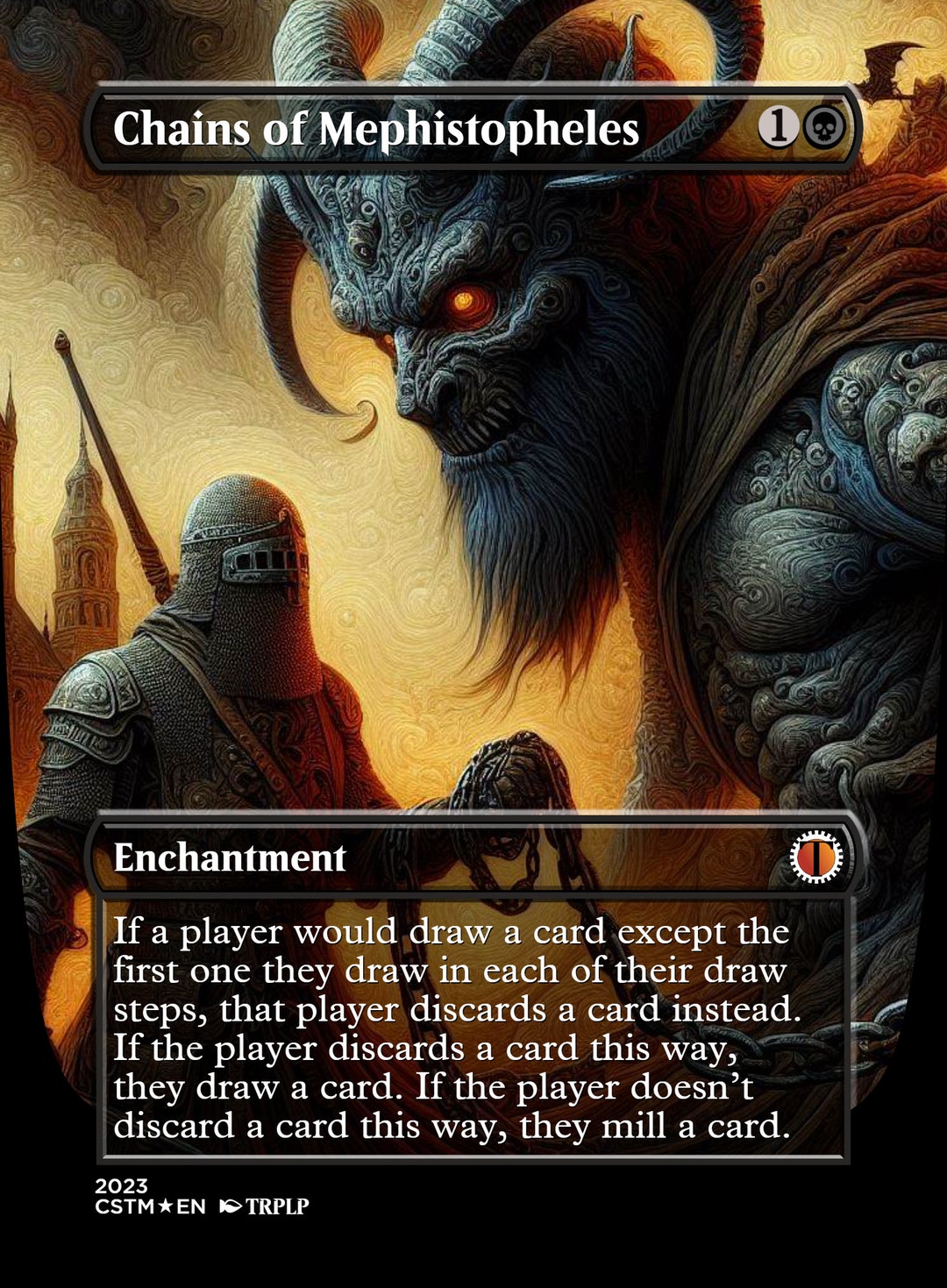 MTG Custom PROXY chains of Mephistopheles Custom Card Etsy