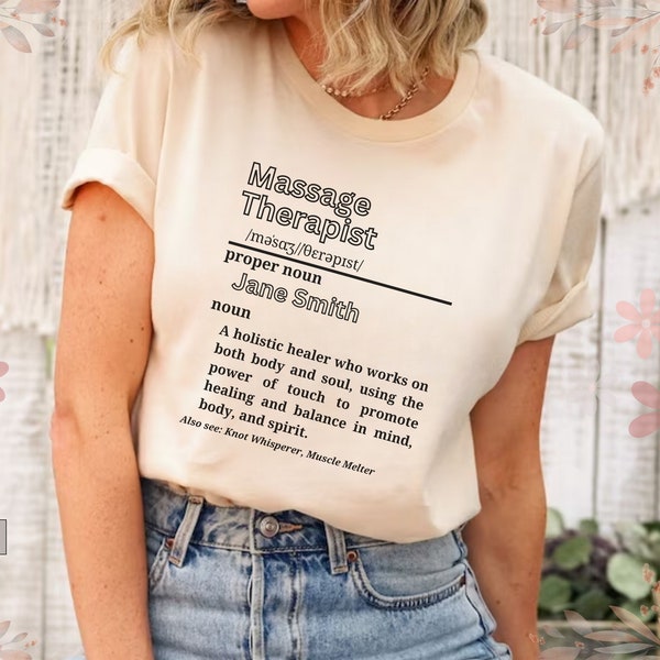 Personalisiertes Massagetherapeuten-Shirt maßgeschneidertes LMT-Definitions-Shirt kundenspezifisches Massagetherapie-Definitions-Shirt Geschenk für Masseur-Geschenk