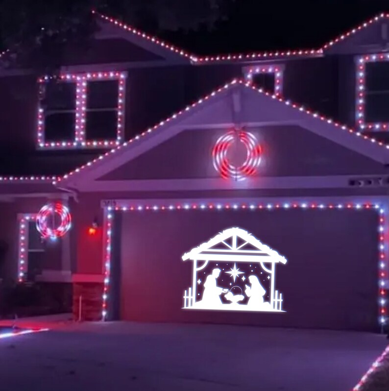 Nativity Scene Projector Christmas Outdoor Lights Christmas Etsy