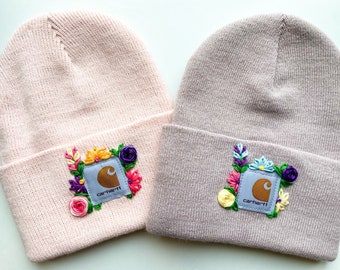 Floral Embroidered Carhartt Beanie Adult