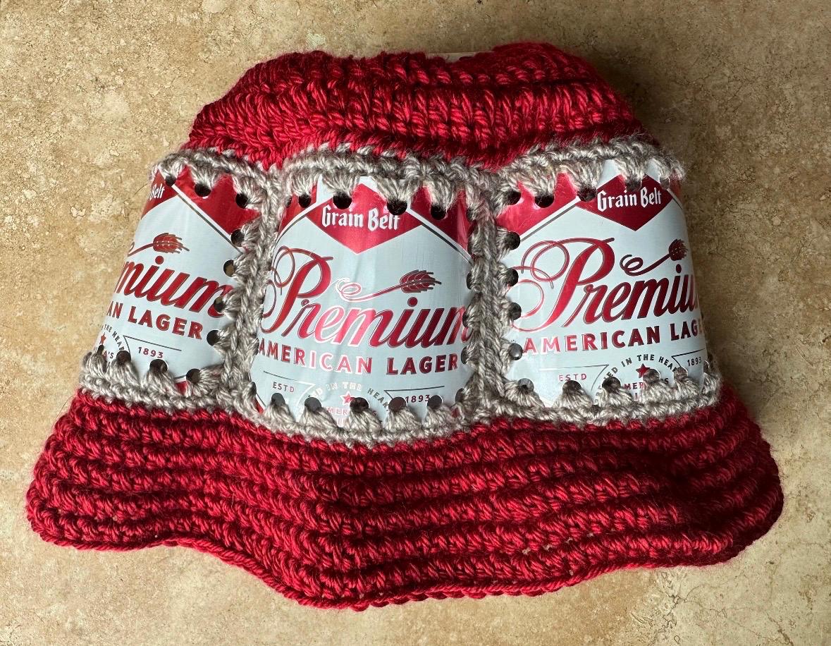 Grain Belt Premium Crochet Beer Can Hat