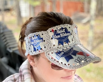 Crochet Beer Can Hat Visor - Ready to Ship
