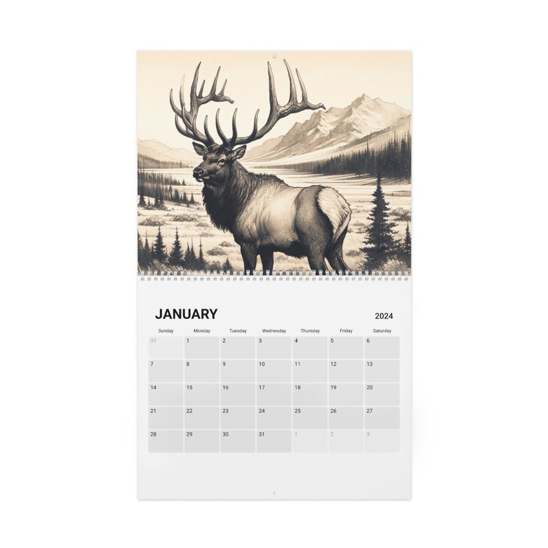 2024 Nature Calendar, 2024 Calendar, Calendar, New Years, Wall Calendar