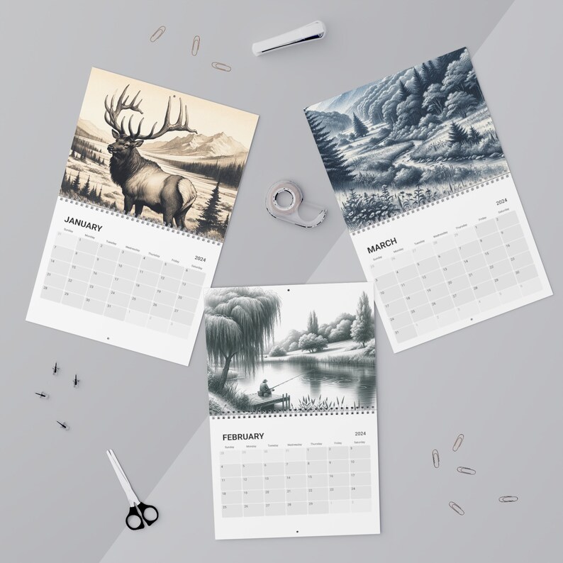 2025 Nature Calendar, 2025 Calendar, Calendar, New Years, Wall Calendar