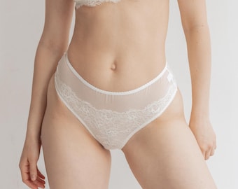 Romantic Lace Lingerie for Bride – Handmade Bridal Panties