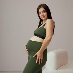 ubrania ciążowe / bielizna plus size / ciąża / laktacja / legginsy do jogi dla kobiet w ciąży