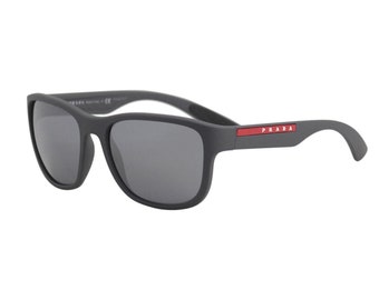 Prada SPS01U UFK5L0 Linea Rossa Grey Rubber Square Sunglasses