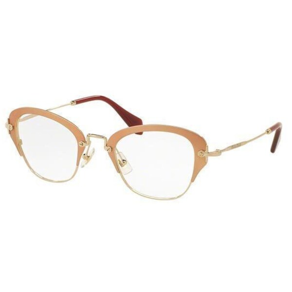 Miu Miu VMU53O UFO-1O1 Matte Pink Gold Eyeglasses Collection