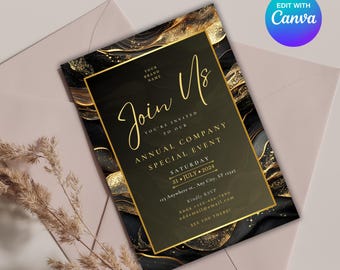 Business Meeting Invitation, Corporate Meeting Invite, Business Conference Invite, Formal Meeting Invite, Business Anniversary Invitation