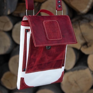 Sac à bandoulière en toile et cuir, sac unisexe en cuir rouge, sac à bandoulière pour femme, sacs à main, sac messager, sac de voyage en cuir, cadeau de Noël