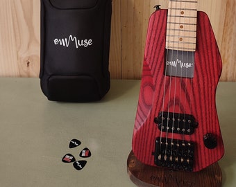 Guitare de voyage EMMUSE EVO Red Jam