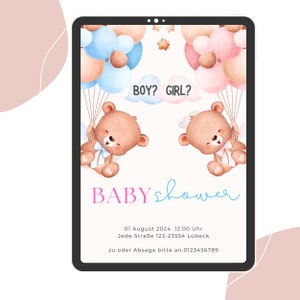 eCARD, digitaler Einladungskarte, Babyshower Einladung, WhatsApp Einladung, Babyparty, , Save the Date,Versenden per WhatsApp