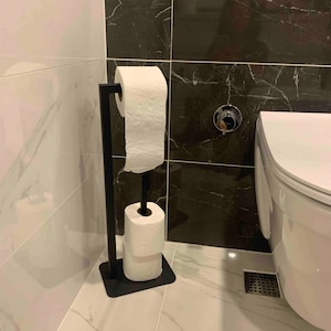 Porta carta igienica, porta carta igienica con speciale design di ricambio con gambe in ghisa pesanti, il water del bagno antiribaltamento non richiede installazione